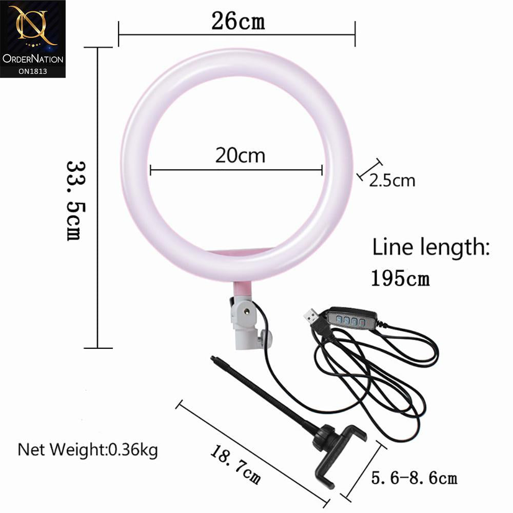 Ring Light - 26cm / 10 inch - Ring Fill Light - 3 Color Modes with Stand