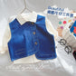 Boys cotton shirt and soft denim jacket with pant 3 pcs dress for boys