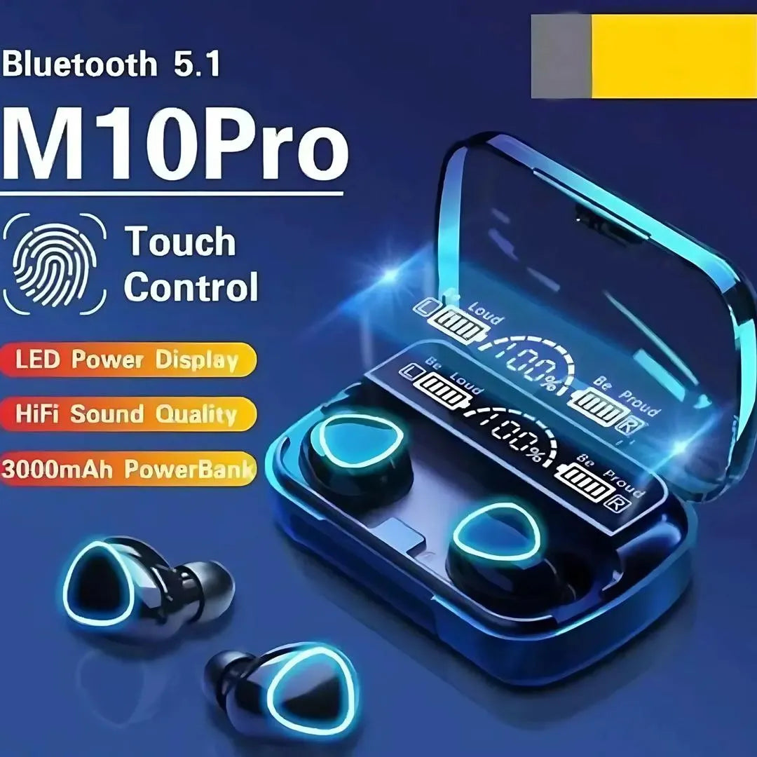 M10 Wireless Earbuds with BT 5.1 Charging Case